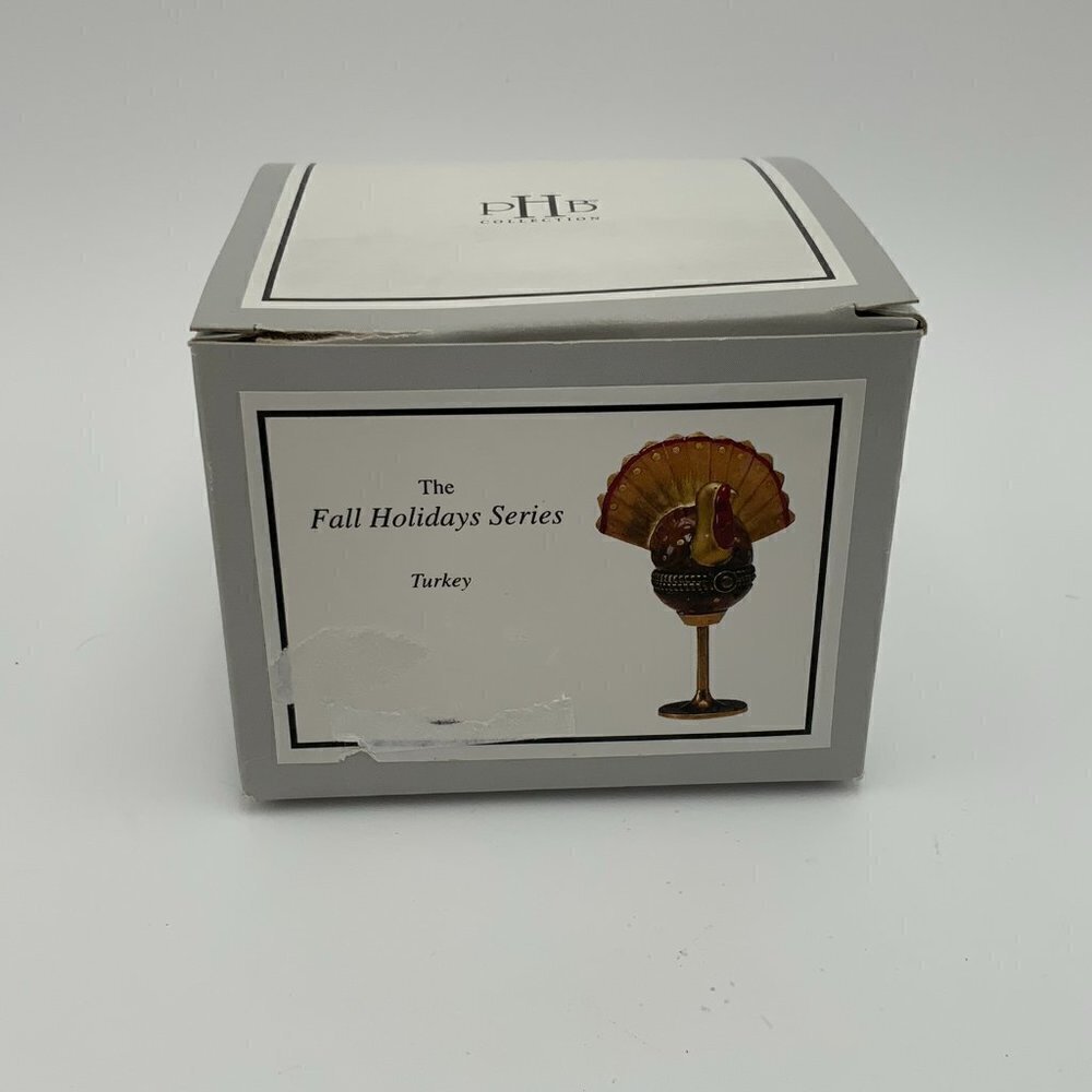 PHB MIDWEST OF CANNON FALLS Trinket Box FALL HOLIDAY SERIES TURKEY VINTAGE - Picture 2 of 7